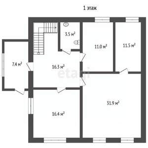 Дом 156м², 2-этажный, участок 5 сот.
