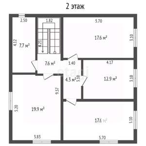 Дом 200м², 2-этажный, участок 7 сот.