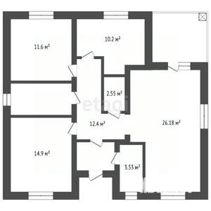 Дом 101м², 1-этажный, участок 6 сот.