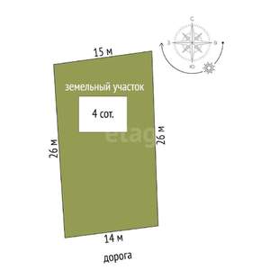 Дом 105м², 1-этажный, участок 4 сот.