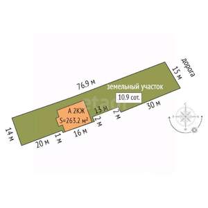 Дом 262м², 2-этажный, участок 11 сот.