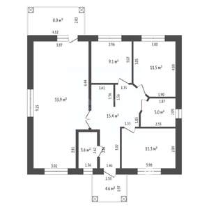 Дача 108м², 1-этажный, участок 5 сот.