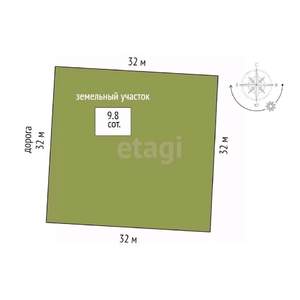 Дом 110м², 2-этажный, участок 10 сот.