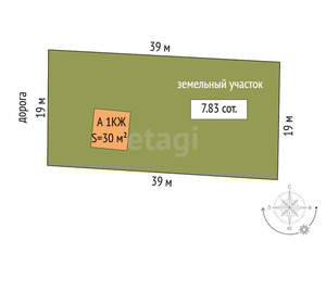 Дача 30м², 2-этажный, участок 8 сот.