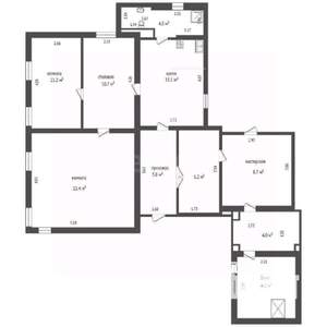 Дом 92м², 1-этажный, участок 9 сот.