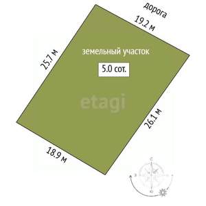 Дом 30м², 1-этажный, участок 5 сот.