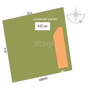 Дом 37м², 1-этажный, участок 4 сот.