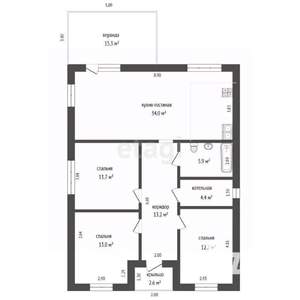 Дом 97м², 1-этажный, участок 4 сот.