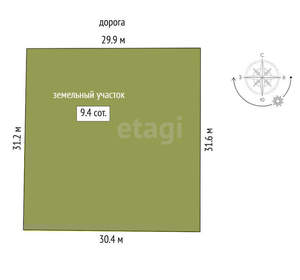 Дом 40м², 1-этажный, участок 9 сот.