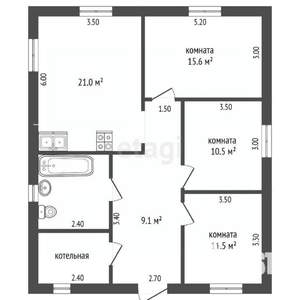 Дом 93м², 1-этажный, участок 6 сот.