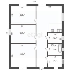 Дом 80м², 1-этажный, участок 5 сот.