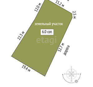 Дом 67м², 1-этажный, участок 6 сот.