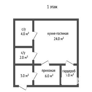 Коттедж 66м², 2-этажный, участок 4 сот.