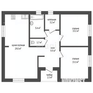 Дом 77м², 1-этажный, участок 6 сот.