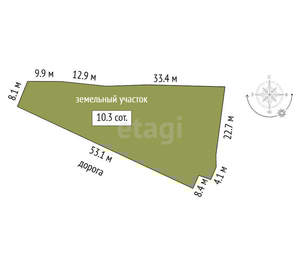 Дача 12м², 2-этажный, участок 10 сот.