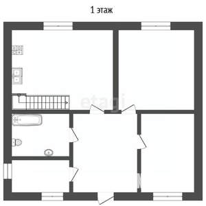 Дом 58м², 1-этажный, участок 4 сот.