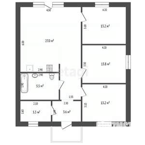 Дом 86м², 1-этажный, участок 7 сот.