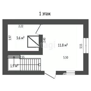 Дом 48м², 2-этажный, участок 8 сот.