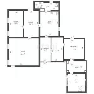 Дом 92м², 1-этажный, участок 9 сот.