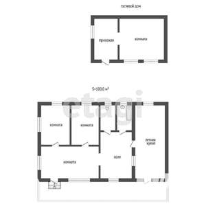 Дача 100м², 1-этажный, участок 4 сот.