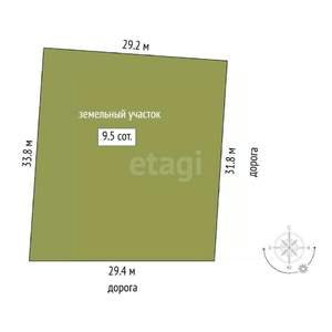 Дом 90м², 1-этажный, участок 10 сот.