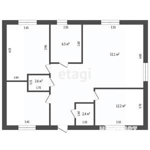 Дом 110м², 1-этажный, участок 6 сот.