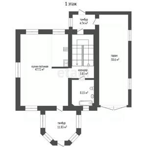 Дом 269м², 2-этажный, участок 12 сот.