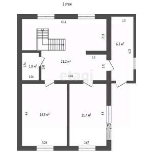 Дом 90м², 2-этажный, участок 6 сот.