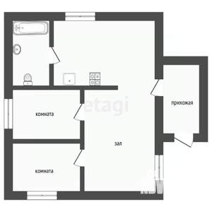 Дом 65м², 1-этажный, участок 5 сот.