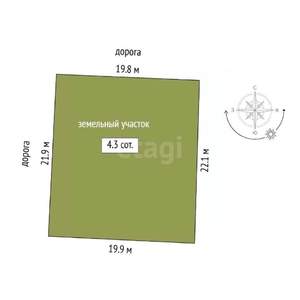 Дом 90м², 1-этажный, участок 4 сот.