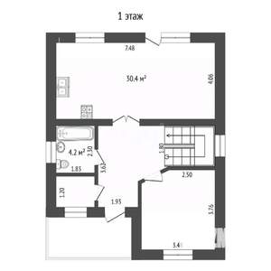 Дом 127м², 2-этажный, участок 5 сот.