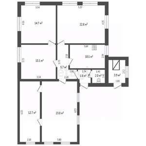 Дом 105м², 1-этажный, участок 4 сот.