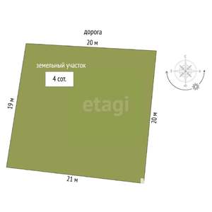 Дом 18м², 1-этажный, участок 4 сот.