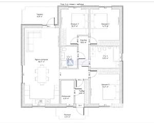 Коттедж 105м², 1-этажный, участок 5 сот.