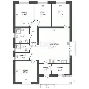 Дом 122м², 1-этажный, участок 7 сот.