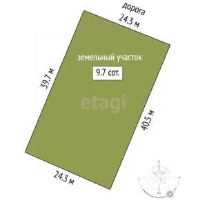 Дом 36м², 1-этажный, участок 10 сот.