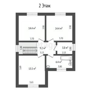 Дом 128м², 2-этажный, участок 6 сот.