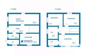 Таунхаус 110м², 2-этажный, участок 5 сот.