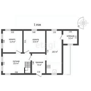 Дом 137м², 2-этажный, участок 4 сот.