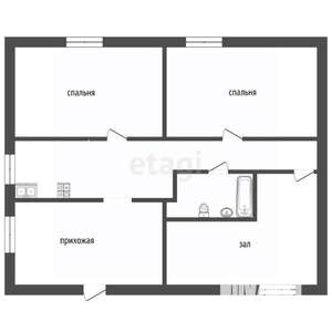 Дом 75м², 1-этажный, участок 4 сот.