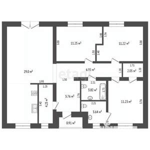 Дом 100м², 1-этажный, участок 8 сот.