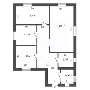 Дом 100м², 1-этажный, участок 4 сот.