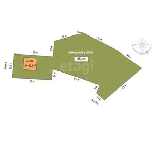 Дом 442м², 2-этажный, участок 68 сот.