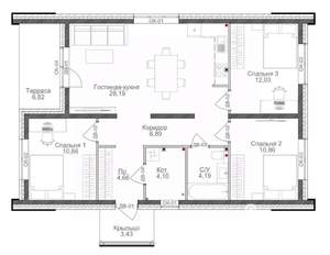 Дом 98м², 1-этажный, участок 5 сот.