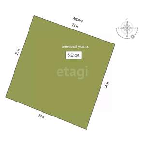 Дом 83м², 1-этажный, участок 6 сот.