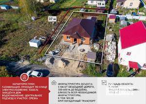 Дом 103м², 1-этажный, участок 7 сот.