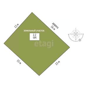 Дом 39м², 1-этажный, участок 2 сот.