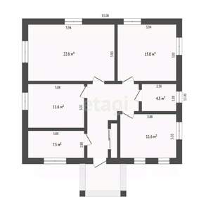 Дом 101м², 1-этажный, участок 9 сот.