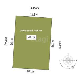 Дом 100м², 1-этажный, участок 5 сот.