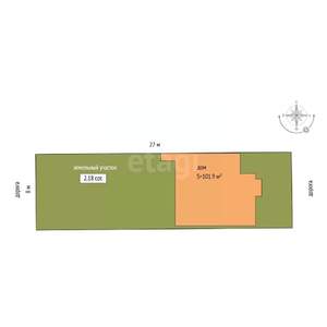 Таунхаус 102м², 3-этажный, участок 2 сот.